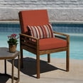 thumbnail image 2 of Textured Solid Terracotta Highback Dining Chair Cushion, 2 of 8