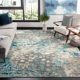 thumbnail image 5 of SAFAVIEH Madison Candelario Abstract Polka Dots Runner Rug, Grey/Orange, 2'2" x 16', 5 of 6