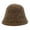 Brown, variant on Teddy Winter Bucket Hat for Men Women Warm Sports Outdoor Travel Fisherman Hat Khaki One Size