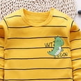 thumbnail image 6 of CAUYDY 5T 6T 7T 8Y 9Y 10Y Kid Pjs for Boy Child Fall Winter Clothes Set Long Sleeved Shirt and Elastic Pants 2 Piece Boys Outfits Cute Sizes 5-6 Years,Yellow, 6 of 6