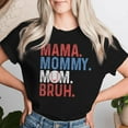 thumbnail image 2 of Mama Mommy Mom Bruh Baseball Mom T-Shirt – Vintage Funny Mother's Day Gift, Retro Sports Mom Tee for Women, Baseball Fan Apparel, 2 of 3