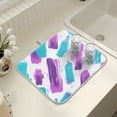 thumbnail image 4 of Yayeee Dish Drying Mat for Kitchen Counter 16" x 18" Microfiber Super Absorbent Coffee Decorative Pad, Purple Drawing, 4 of 9