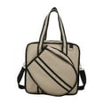 thumbnail image 3 of Bolsa de tenis, bolsa para raquetas, funda para raquetas, portátil, para deportes al aire libre con cremallera, multiusos para raquetas de bádminton, Marrón, 3 of 7