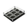 thumbnail image 1 of Bandeja para Vasos de Vidrio, Soporte para Tazas de Cóctel, Soporte para Encimera, Taza de Café, Soporte para Tazas de Agua, Agujeros Redondos, Soport , 9 hoyos negro perfecl jarra de cerveza de vino, 1 of 8