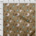 thumbnail image 2 of oneOone Cotton Poplin Light Brown Fabric Baby Feeder|Moon & Cartoon Sheep Kids Diy Clothing Quilting Fabric Print Fabric By Yard 56 Inch Wide, 2 of 4