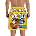 thumbnail image 3 of Cuphead Men's Beach Shorts Swim Trunks Casual Quick Dry Board Shorts Swimwear with Mesh Lined and Pockets, 3 of 8