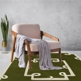 thumbnail image 5 of Handmade Area Rug, Green Carpet 6x9, Living room, Bedroom, Tufted Rugs, Geometric Design, 5 of 9