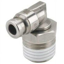 Smc 3/8" x 5/16" Tube x R(PT) SS Male 90 Degree Elbow KQG2L08-03S
