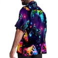 thumbnail image 3 of Game Controller Men's Short Sleeve Beach Shirts, Casual Poplin Button Down Shirt, Summer Casual Printed Unisex Shirts, 3 of 6