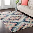 thumbnail image 2 of BoutiqueRugs Lewisberry Bohemian Southwestern Colorful Area Rug - Tribal Diamond Boho Carpet for Living Room, Bedroom - Pink, Blue, Cream - 5'3" x 7'3" (5x7), 2 of 18