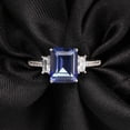 thumbnail image 4 of Unique Blue Iolite Engagement Ring, Iolite Solitaire Promise Ring, Birthstone Vintage Ring, 925 Sterling Silver, Wedding Ring, Gifts for Her, 4 of 7