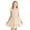 Beige A3, variant on Girls Dresses Cute Long Sleeve Crewneck A Line Princess Dress Girls Clothes Vacation Beach Dress Size 4-15