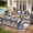 Gray, variant on MEISSALIVVE 6 Pieces Patio Furniture Set with Swivel Chair, Outdoor Patio Conversation Set, Outdoor Wicker Sofa Couch with Waterproof Cushions for Lawn Backyard Porch (Beige)