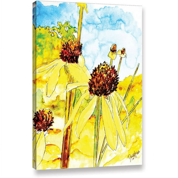 ArtWall Derek Mccrea "Yellow Coneflower" Gallery-wrapped Canvas