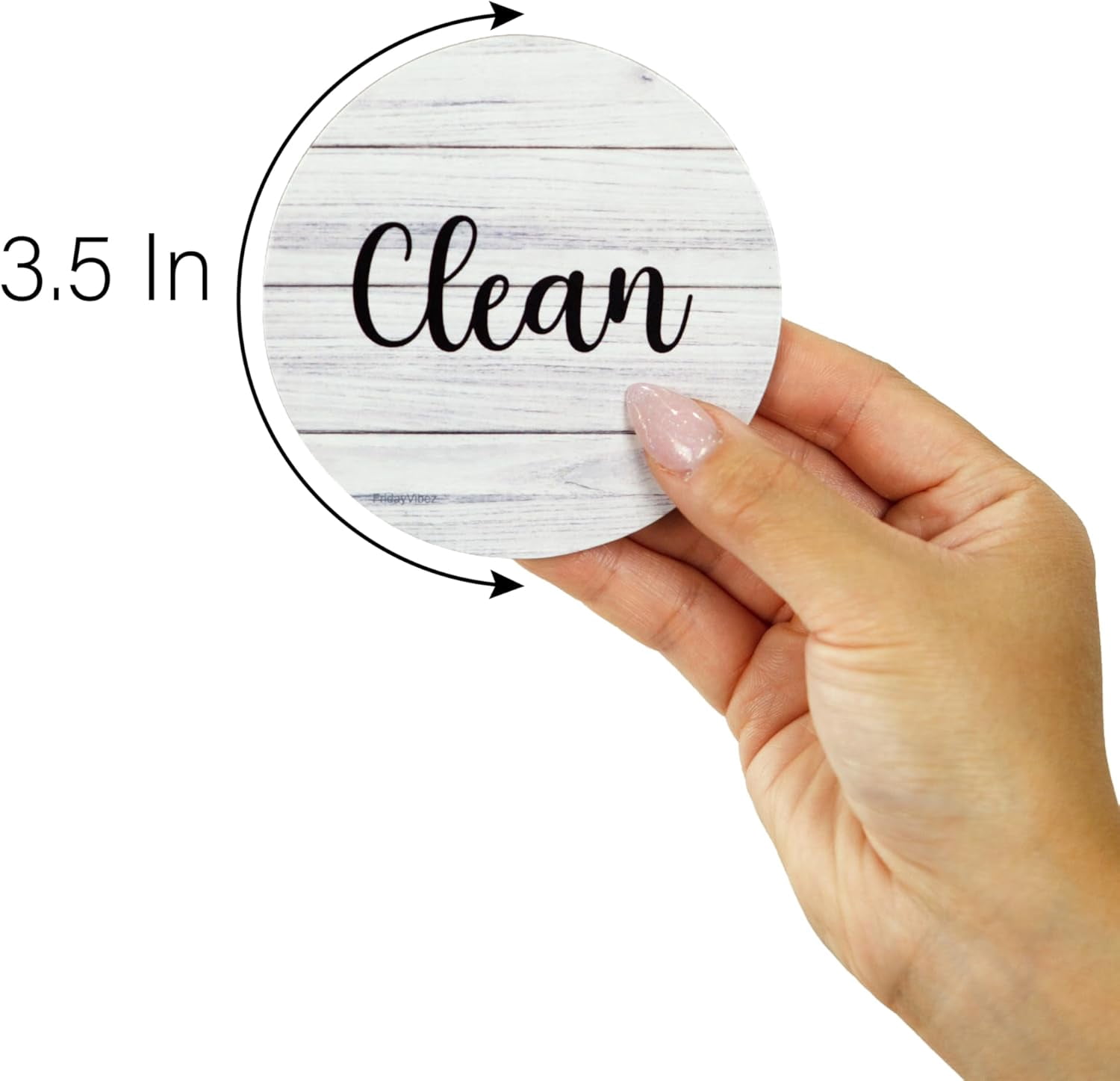 Clean Dirty Magnet for Dishwasher, Dishwasher Magnet Clean Dirty Sign for Dish Washer, 3.5 Inch Diameter Black and White Style