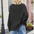 thumbnail image 5 of Lovskoo 2024 Sweaters for Women Winter Trendy Long Sleeve Round Neck Loose Fitting Pullover Sweater Black, 5 of 7
