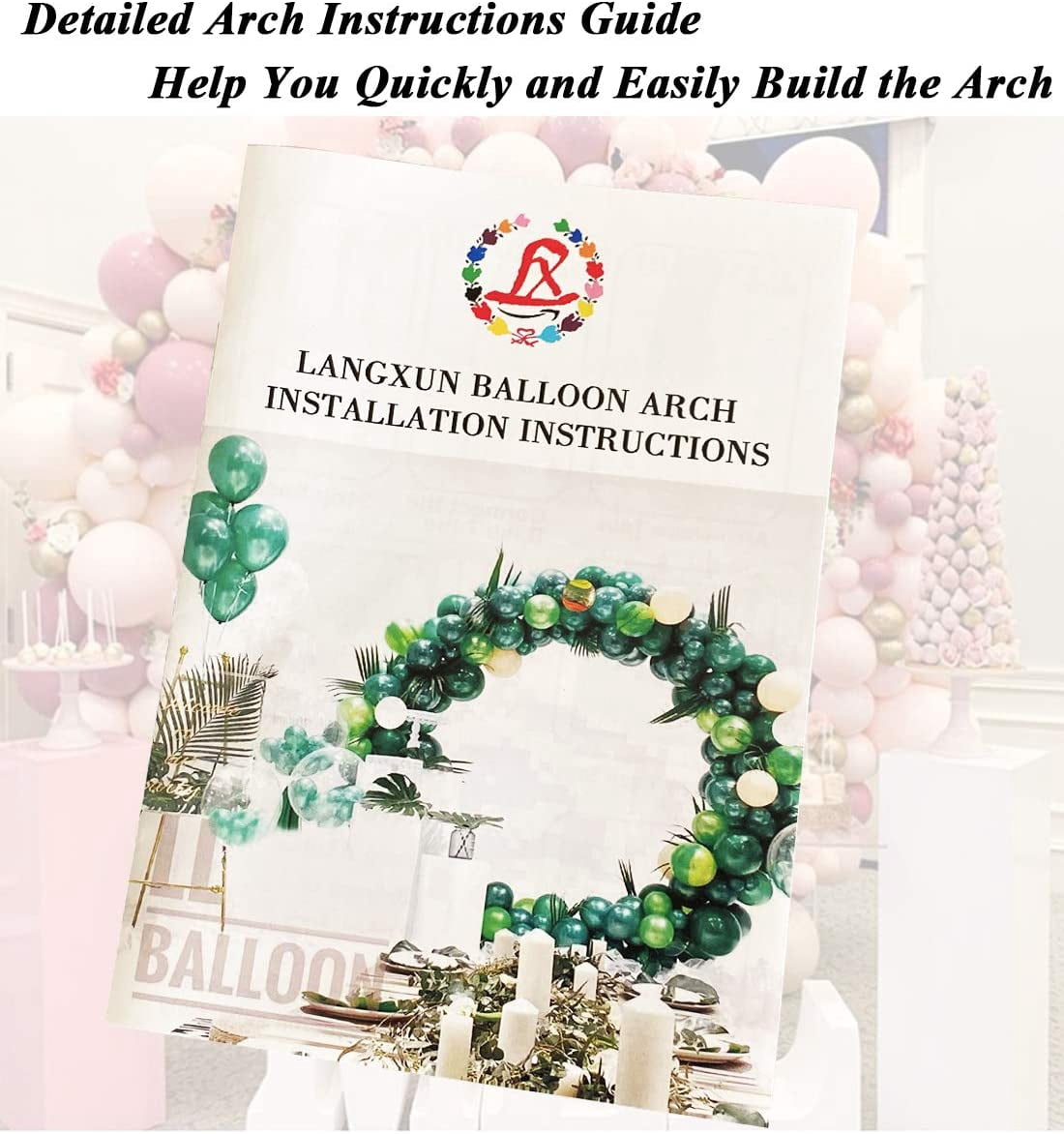 LANGXUN Large Size Golden Metal Round Balloon Arch kit Decoration, for Birthday Party Decoration, Wedding Decoration, Graduation Decorations and Baby Shower Photo Background Decoration (4.9ft)