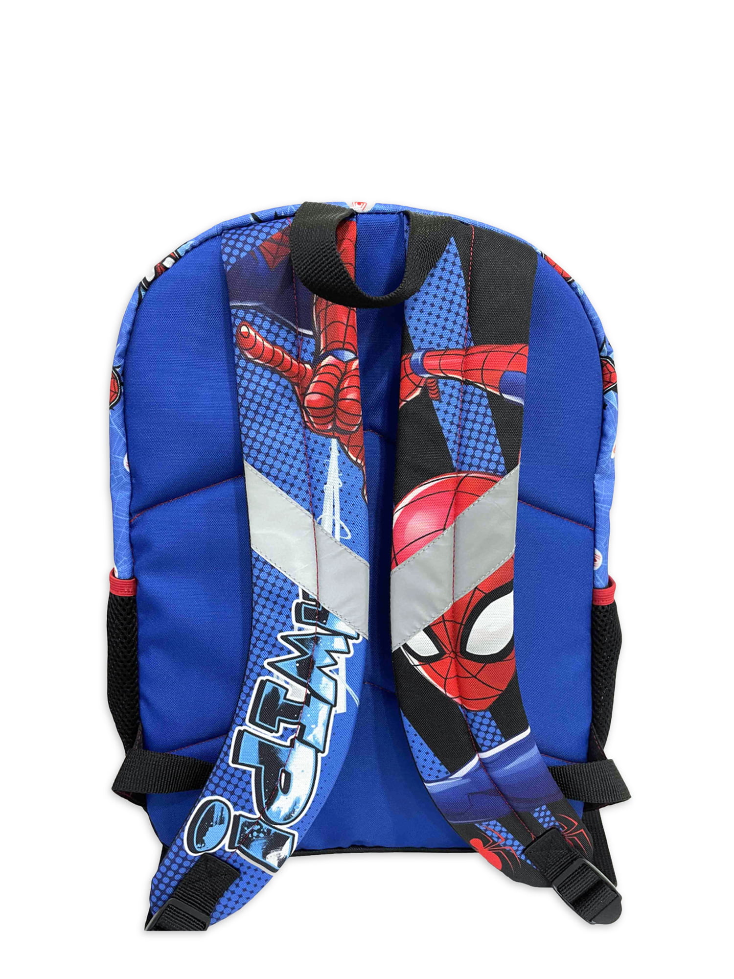 Marvel Spider-Man Across The Spider-Verse Boys 17 Laptop Backpack 2-Piece Set with Lunch Black Blue