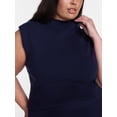 thumbnail image 3 of Terra & Sky Women’s Plus Mock Neck Pullover Top and Midi Skirt Set, 2 Piece, Sizes 0X-5X, 3 of 4