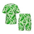 thumbnail image 1 of Fotbe Green Lizard Pijama Estampada de 2 Piezas para Niños – Ropa de Dormir de Manga Corta Cómoda para Niños y Niñas, Camiseta y Shorts de Algodón-XX-Large, 1 of 6