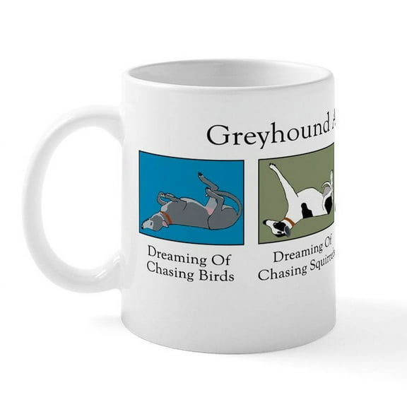 CafePress - Greyhound Activity Guide Mug - 11 oz Ceramic Mug - Novelty Coffee Tea Cup