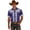 Purple, variant on Mens Shirts Western Cowboy Print Short Sleeve Button Down Top Casual Camp Classic Comfortable Shirt for Men Black L