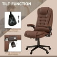 thumbnail image 5 of Homiyad Massage Office Chair, Heated Reclining Computer Chair with 6 Vibration Points, Armrest and Remote, Brown, 5 of 8