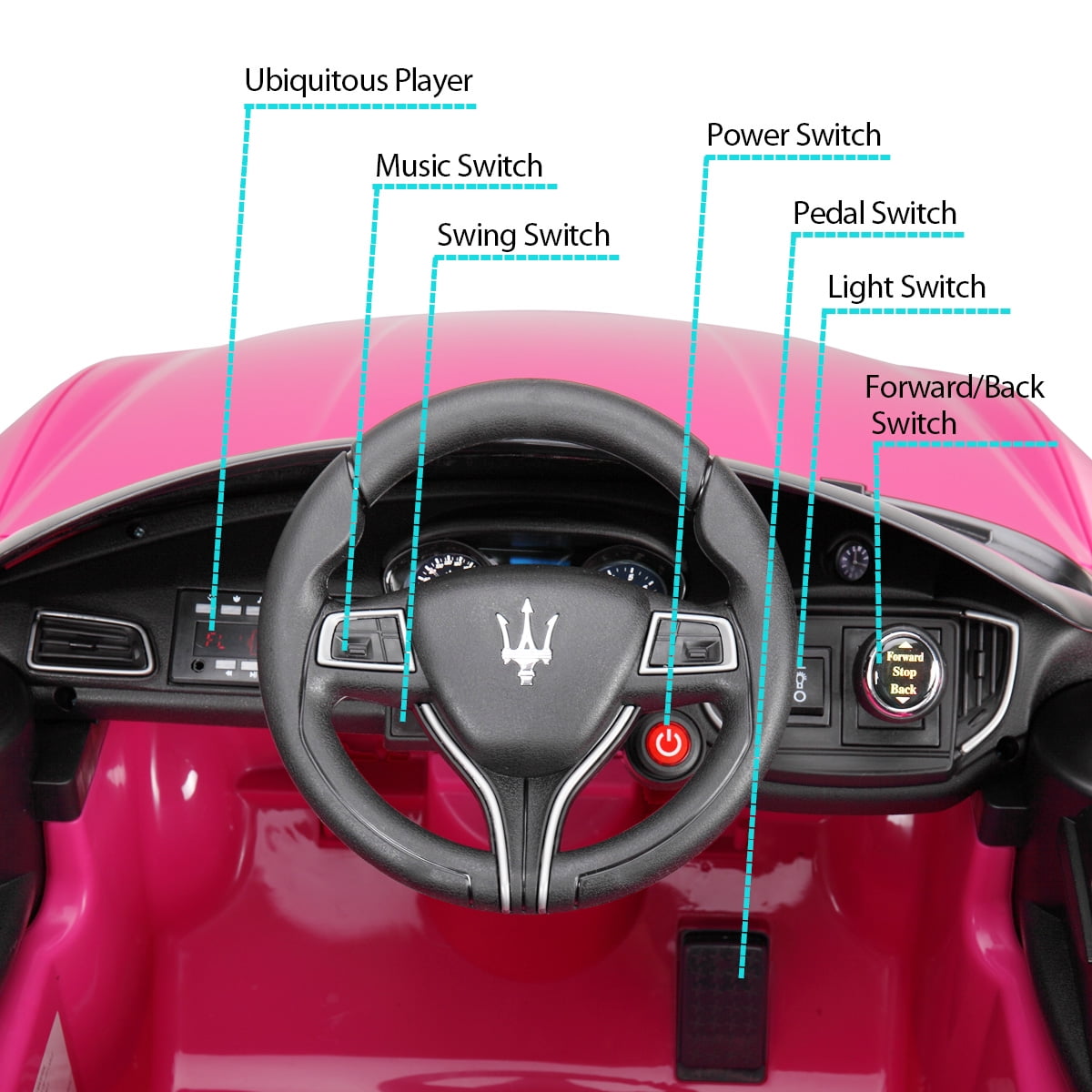 pink maserati power wheels