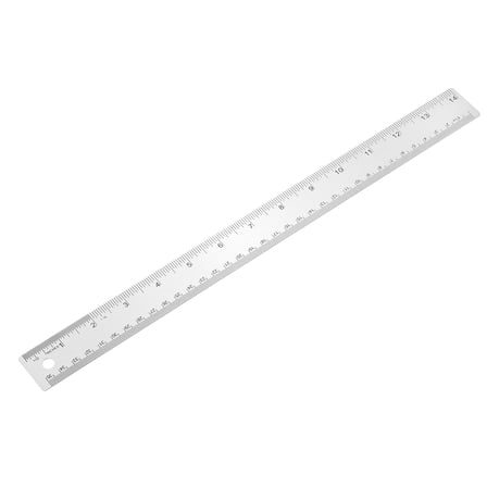 Uxcell 14 Inch Stainless Steel Straight Ruler, Cork Backing Non Skid Metal Ruler Metric Measuring Tools for Office