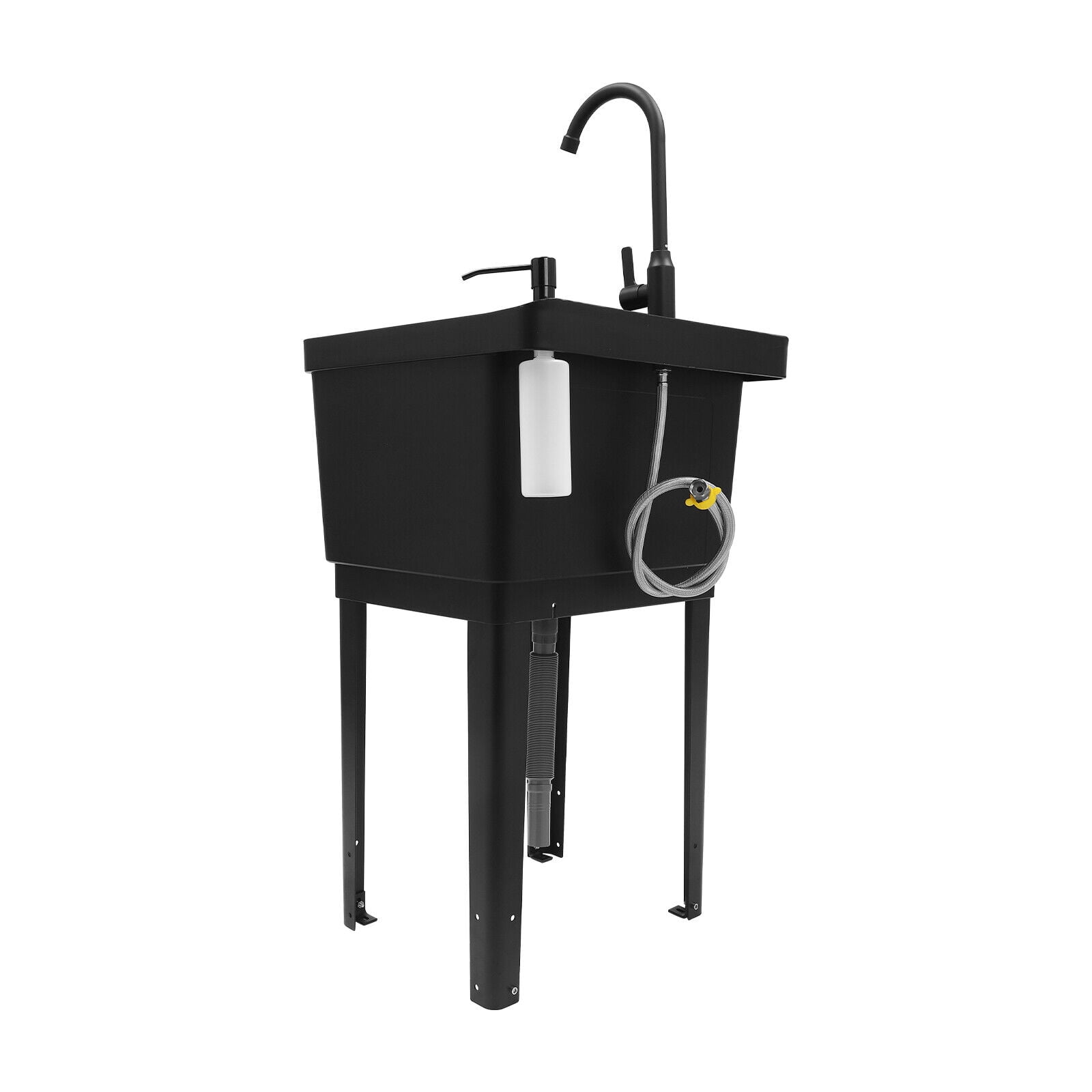 Freestanding Laundry Sink Wash Tub Basement Worksite Basin Utility Sink & Faucet