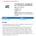thumbnail image 2 of Front Brake Pad Set - Compatible with 2013 - 2014 Acura ILX ELECTRIC/GAS, 2 of 2