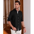 thumbnail image 3 of sogami Men's Stylish Button Down Shirt Wrinkle Free Long Sleeve Business Casual Shirt, 3 of 6