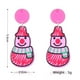 thumbnail image 5 of Pendientes navideños con forma de botón, bonitos y creativos, con dibujos animados, para Navidad. 0.87 × 2.13 pulgadas, 5 of 7