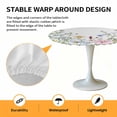 thumbnail image 6 of Wildflowers Elastic Fitted Round Table Cover Waterflowers Waterproof Outdoor Tablecloth for Holiday Party, Picnic, Patio & Dining Fits Tables Up to 36"-44", 6 of 8