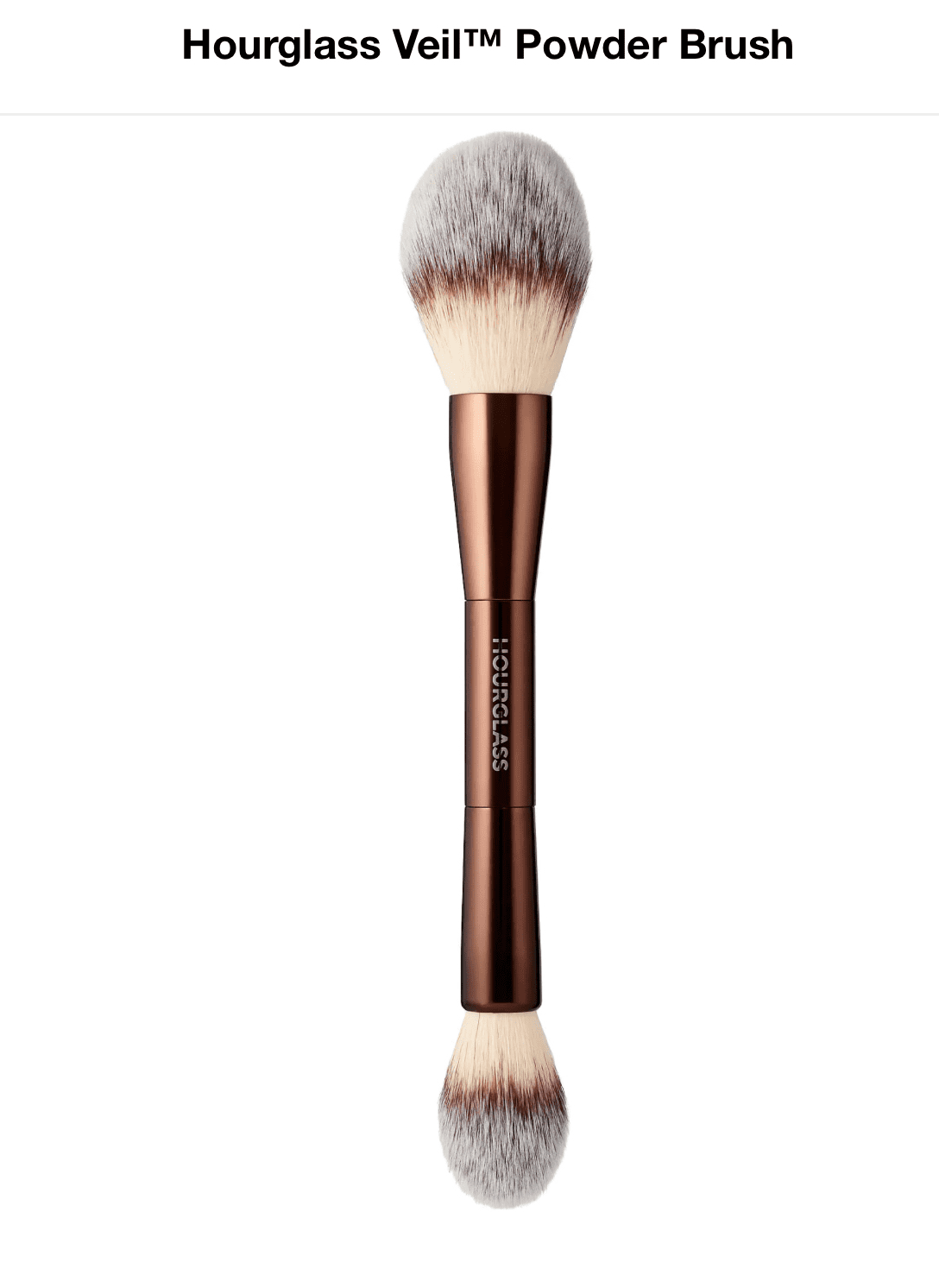 Hourglass Makeup Brush- No.18 Veil Powder Brush Soft Fiber Hair Double Head Powder Fashion Design Single Face Brush