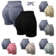 thumbnail image 1 of Jacenvly New Biker Shorts for Women Summer New Style Solid High Waisted Shorts Leggings Stretchable Elastic Waist Biker Shorts Plus Size, 1 of 9