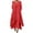 Red, variant on Glisme Casual Dresses For Women Loose O Neck Irregular Solid Long Sleeve Dress Red Sundress Graduation Dresses