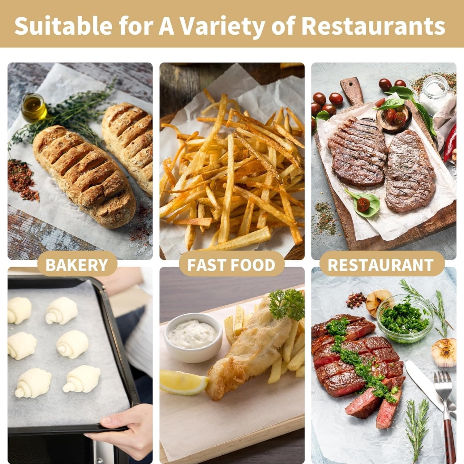 Topboutique 100 Pcs Butcher Paper White Parchment Paper Deli Paper Sheet Disposable Burger Wraps Paper Burger Wrapping Paper Grease Deep Fryer Cooking Oil-absorbing Paper for Kitchen,25*35cm/10*14in