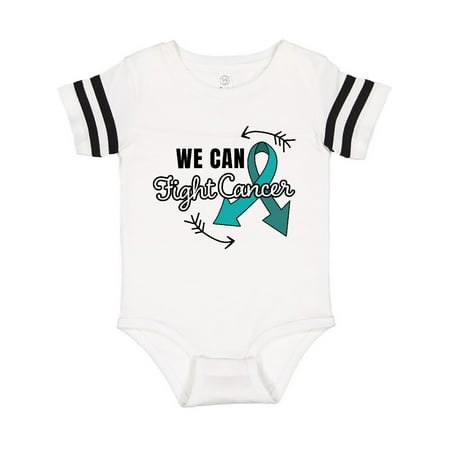 

Inktastic We can Fight Cancer Ovarian Cancer Awareness Gift Baby Boy or Baby Girl Bodysuit
