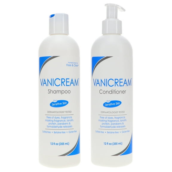 Vanicream (Free & Clear) Shampoo 12 oz & Conditioner 12 oz Combo Pack