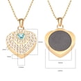 thumbnail image 2 of Wollet Gold Stainless Steel Energy Pendant Necklace, CZ Stone, Health Energy Stone on the Back, Health Gift for Mom Wife Daughter, Diameter:0.86'', 2 of 4