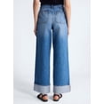 thumbnail image 3 of Free Assembly Women's High Rise Patch Pocket Cuffed Jeans, 26" Inseam, Sizes 0-18, 3 of 5