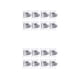 thumbnail image 1 of Billuyoard 8 PCS Barra de cortina Soportes Soporte Cortinas Montaje en pared fijo Transparente 2piezas Transparente, 1 of 1