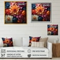 thumbnail image 4 of Designart "Efflorescence Of Purple And Orange Zinnias I" Zinnias Floater Framed Canvas Prints, 4 of 5