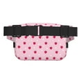 thumbnail image 3 of Rateoe Strawberry And Heart Print Fanny Pack Belt Bag for Women and Men, Square Double-Layer Waterproof Waist Pack with Adjustable Strap for Hiking, Jogging, Cycling, 3 of 9