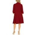 thumbnail image 4 of Women's Two-Piece Suit Set ? 3/4 Sleeve Fitted Blazer and Midi Skirt, 4 of 5