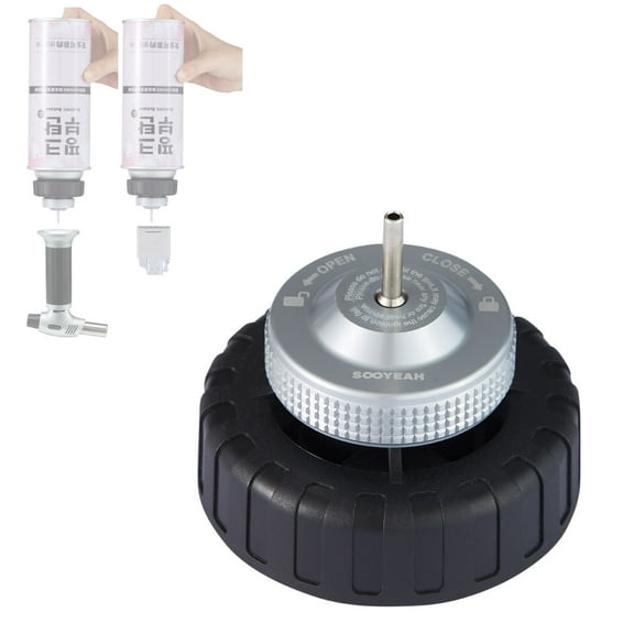 SOOYEAH Butane Fill Adapter Butane Nozzle Fill Adapter Tip for use with Butane Lighters/Butane Torches, Convert Cassette Canister Into Inflatable Tank Gas Refill Adapter(Gas Canister Not Included)