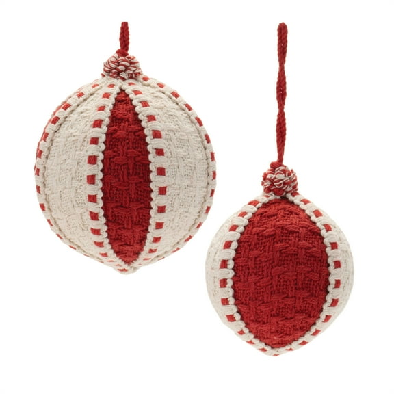 Melrose Woven Ball Ornament Set of 4