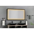 thumbnail image 6 of Sumdeal Mirror Bathroom Mirror 60"X36" Rectangular Aluminum Framed Anti-Fog LED Lighted Wall Bathroom Vanity Mirror with Lights,Black, 6 of 8