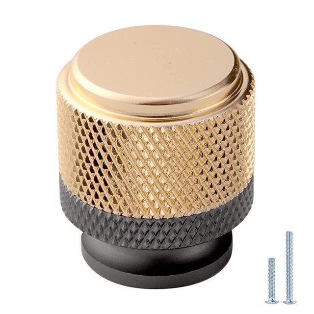 Perilla de gabinete de 1\" Perilla de aluminio Dorada con patrón de diamanteAcabado doradoPerillas de gabinete UHUSE perillas del gabinete